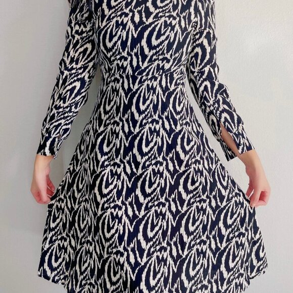 Attlas Midi Long Sleeve Dress in Black - Picture 4 of 7